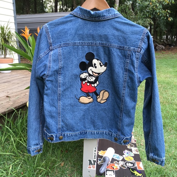 vintage mickey mouse jean jacket